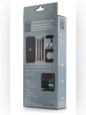 PGA TOUR Portable Putting Set - Gray, Brown, Black
